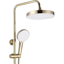 REA Bloom Duschgarnitur Weiß/Gold 144 cm