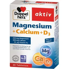Doppelherz Aktiv Magnesium + Calcium + D3 Tabletten 40 St.