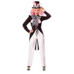 Metamorph Kostüm Wunderland Bunny, Süße Mischung aus Hasenkostüm und Hosenanzug schwarz