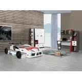 JVmoebel Weißes Kinderwagenbett Designer Schlafzimmer Kunststoff Autobett