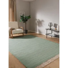 benuta pop Wollteppich, Hellgrün, 60x100 cm, - Naturfaserteppich aus Wolle
