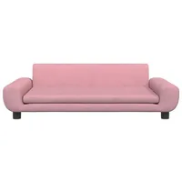 Vellora Ecksofa Kindersofa Rosa 100x54x33 cm Samt rosa