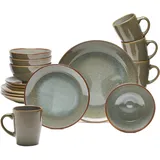 VAN WELL OLBIA LAGO Kombiservice 16-tlg. braun/reaktiv