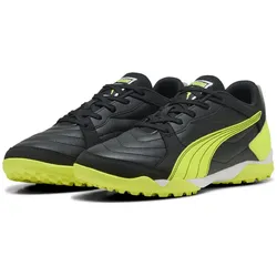 Puma Pressing IV TT - Turf Fußballschuh - Herren - Black/Light Green - 8,5 UK