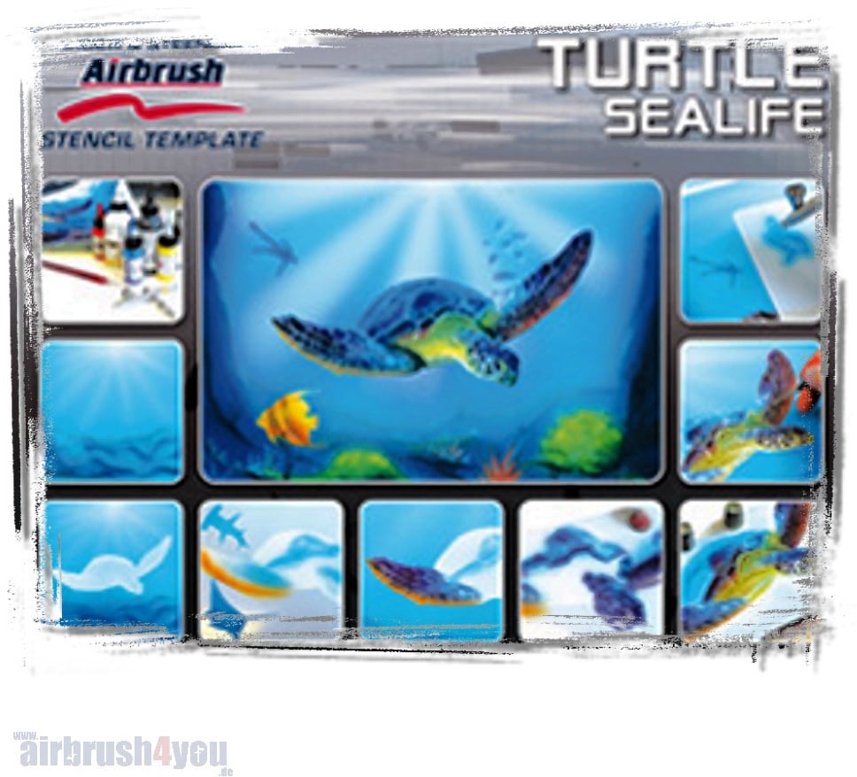 Turtle Sealife | Airbrushschablone