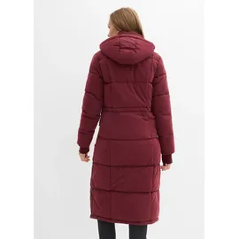 bonprix Wintermantel mit seitlichen Reißverschlüssen, rot Gr.38, Langer Wintermantel mit Kapuze,