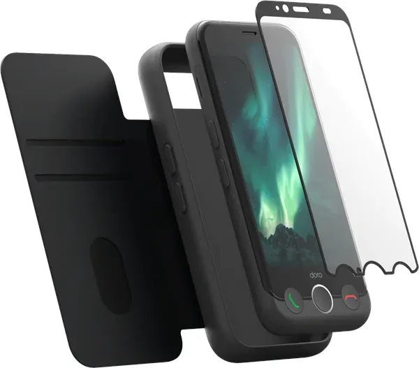 Aurora A11 Plus 64GB/4GB - Graphite (A11 Incl. Wallet Case & Protective Glass)