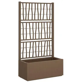 vidaXL Gartenpflanzer mit Gitter 80 x 36 x 140 cm Braun