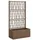 vidaXL Gartenpflanzer mit Gitter 80 x 36 x 140 cm Braun