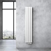 doporro Design Badheizung Flachheizkörper 1600 x 310 mm weiß Mittelventil