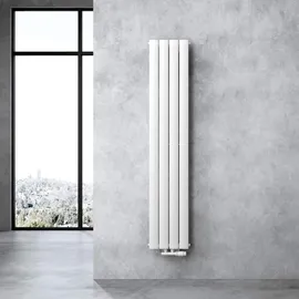 doporro Design Badheizung Flachheizkörper 1600 x 310 mm weiß Mittelventil