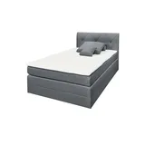 U N O Sports Boxspringbett mit Bettkasten Clay ¦ grau ¦ Maße (cm): B: 121 H: 113