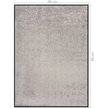 vidaXL Fussmatte 60 x 80 cm Grau