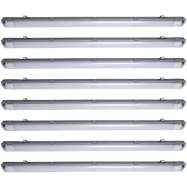 ETC Shop 8er Set LED Decken Wannen Lampen (G13)  weiß