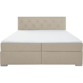 Home Affaire Boxbett HOME AFFAIRE "Tynan", beige (beige, creme), B:194cm L:210cm, Komplettbetten, Boxspringbett, wahlweise mit Bettkasten, in H2, H3 & H4 erhältilich
