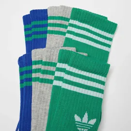 adidas 3 Stripes Crew Socken 6er Pack Grau 22-24