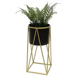 DanDiBo Ambiente Blumenhocker mit Topf 22 x 47 cm Gold Schwarz