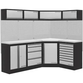 Kraftwerk Werkstattschrank Edelstahl 48,80 cm weiß