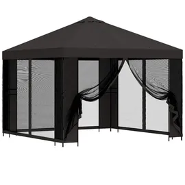 vidaXL Garten Pavillon 3 x 3 m inkl. 4 Seitenteile Anthrazit