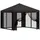 vidaXL Garten Pavillon 3 x 3 m inkl. 4 Seitenteile Anthrazit