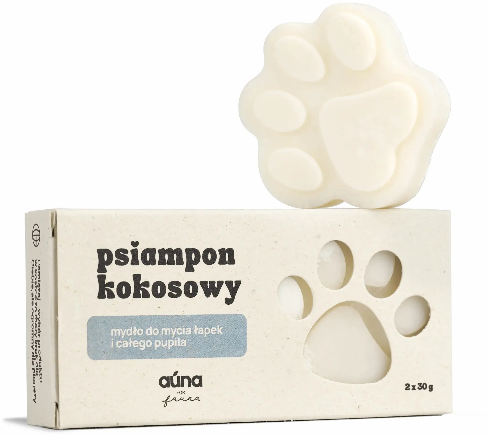 Auna Vegan Kokos-Hundeshampoo für Pfoten und Fell Würfel 60 g