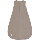 Lässig Sommerschlafsack ohne Ärmel Muslin Baumwolle GOTS zertifiziert unisex/Muslin Sleeping Bag taupe, 74/80