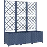 vidaXL Pflanzkübel mit Spalier 120 x 40 cm Dunkelgrau