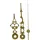 Conrad Zeigersatz Poliert/Antik Aluminium Messing Schlitz