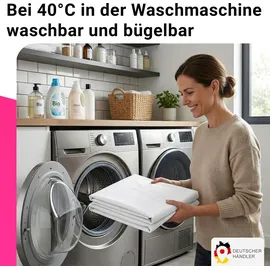 nyvi Biertischhussen Set NYVIGala Weiß - 3-teiliges Hussen-Set für Bierzeltgarnitur - Tischhusse für 220x25 cm Sitzbänke - Weiß