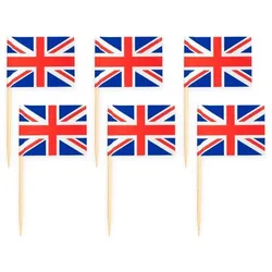 50 Flaggen Deko Picker England Großbritannien Union Jack