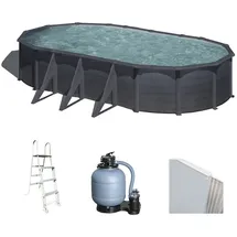 Gre Stahlwandpool Kea oval 730 x 375 x 120 cm inkl. Sandfilteranlage