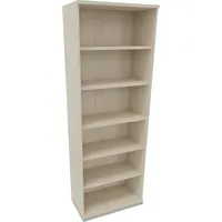 SOENNECKEN Regal 6OH B800xT442xH2221mm Silberaluminium/Akazie hell