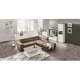 Hom ́in Hom`in CAMRON 330x209x50 cm, braun-grau/weiß
