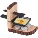 Nouvel Single Raclette Wood 7tlg. - Schwarz/Braun