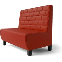 Meyer F | Gastrobank | B:H 140 x 100 cm | Rot | Stein | Leder