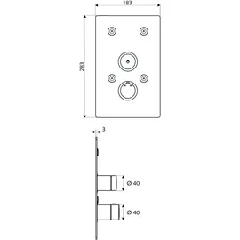 Schell Basic D-SC-T Duschthermostat für 1 Verbraucher Edelstahl 019002899