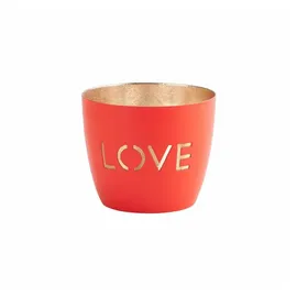 Cr8 A Gift Windlicht Madras Love Eisen Rot/Gold