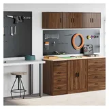 vidaXL Schrankmodule Garagenschränke 2 Stk. Braun Eichen-Optik Holzwerkstoff