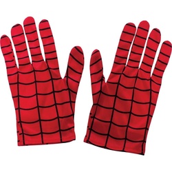 Metamorph Kostüm Spider-Man Handschuhe, Rote Stoffhandschuhe im Look des Spidey Superhelden rot
