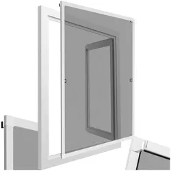 tectake® Fliegengitter, für Fenster, wetter- und UV-beständig, gut licht- und luftdurchlässig