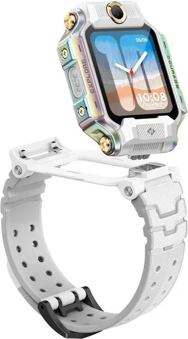 imoo X10 Kinder-Smartwatch-Handy – Kippbare Dual-Kameras, wasserdicht bis 20 m, KI-GPS-Tracking, 4G-Video- & Sprachanrufe, mehrsprachig, Sicherheitsfunktionen (Weiß)