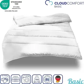 cloudcomfort 135 x 200 cm + 40 x 80 cm Mikrofaser Ganzjahres Bett-Set, extra leicht