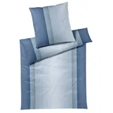 ELEGANTE Bettwäsche Silhouette stahlblue 135x200 cm + 80x80 cm - blau