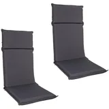 Albatros International Hochlehner Auflage 106 x 45 x 5 cm anthrazit 2-tlg.