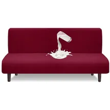 luxuskollektion Futon Abdeckung Armlose Wasserdicht Anti Rutsch Stretch Weinrot