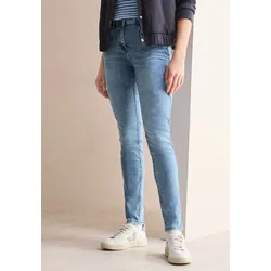 Slim-fit-Jeans CECIL "Style Vicky", Damen, Gr. 32, Länge 32, blau (light blau), Denim/Jeans, Obermaterial: 98% Baumwolle, 2% Elasthan, unifarben, casual, slim fit knöchellang, Jeans, in hellblauer Denim Waschung
