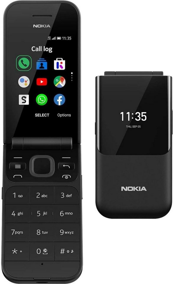Nokia NOKIA Klapphandy 2720 Flip Dual-Sim Whatsapp seniorengeeignet Handy (2.8 Zoll) schwarz