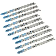 Bosch 10tlg. Stichsägeblatt-Set Basic für Metall