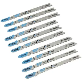Bosch 10tlg. Stichsägeblatt-Set Basic für Metall