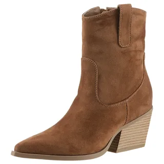 aniston shoes Westernstiefelette, Cowboystiefelette, Schlupfboots in schmaler Form - NEUE KOLLEKTION Gr. 40, cognac, , 82469241-40